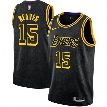 Lakers #15 Austin Reaves Black Snake Swingman Jersey