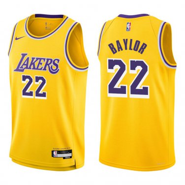Lakers #22 Elgin Baylor Gold Swingman Jersey