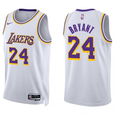 Lakers #24 Kobe Bryant White Swingman Jersey
