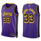 Lakers #33 Kareem Abdul-Jabbar Purple Swingman Jersey