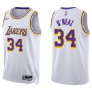 Lakers #34 Shaquille O'Neal White Swingman Jersey