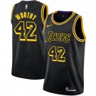 Lakers #42 James Worthy Black Snake Swingman Jersey