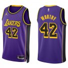 Lakers #42 James Worthy Purple Swingman Jersey