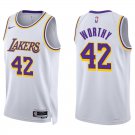 Lakers #42 James Worthy White Swingman Jersey