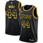 Lakers #44 Jerry West Black Snake Swingman Jersey