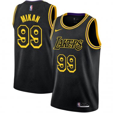 Lakers #99 George Mikan Black Snake Swingman Jersey