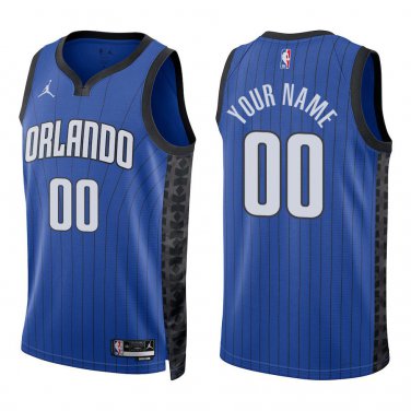 Magic #00 Custom Name And Number Royal Blue Swingman Jersey