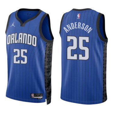 Magic #25 Nick Anderson Royal Blue Swingman Jersey