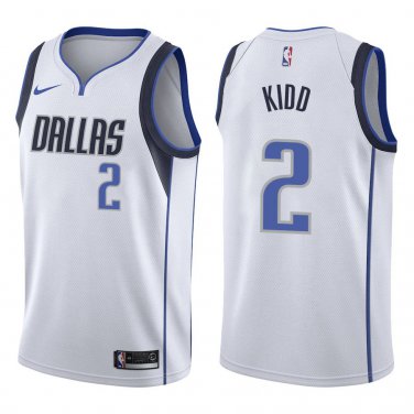 Mavericks #2 Jason Kidd White Swingman Jersey