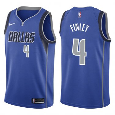 Mavericks #4 Michael Finley Royal Blue Swingman Jersey