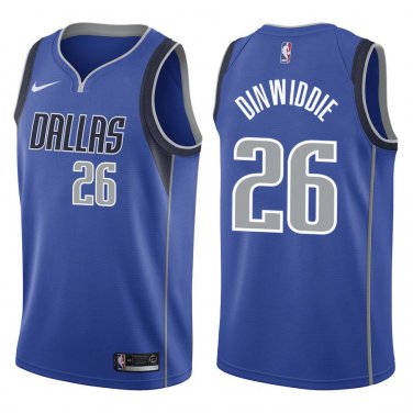 Mavericks #26 Spencer Dinwiddie Royal Blue Swingman Jersey