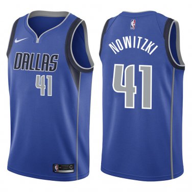 Mavericks #41 Dirk Nowitzki Royal Blue Swingman Jersey