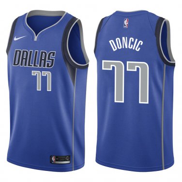 Mavericks #77 Luka Doni Royal Blue Swingman Jersey