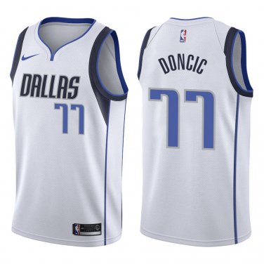 Mavericks #77 Luka Doni White Swingman Jersey