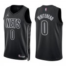 Nets #0 Dariq Whitehead Black Statement Swingman Jersey