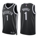 Nets #1 D'Angelo Russell Black Swingman Jersey