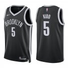 Nets #5 Jason Kidd Black Swingman Jersey