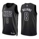 Nets #8 Ziaire Williams Black Statement Swingman Jersey