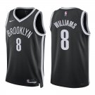 Nets #8 Ziaire Williams Black Swingman Jersey