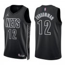 Nets #12 Tosan Evbuomwan Black Statement Swingman Jersey Nets #12 Tosan Evbuomwan Black Statement Swingman Jersey