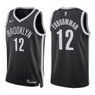 Nets #12 Tosan Evbuomwan Black Swingman Jersey