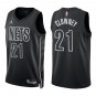 Nets #21 Noah Clowney Black Statement Swingman Jersey