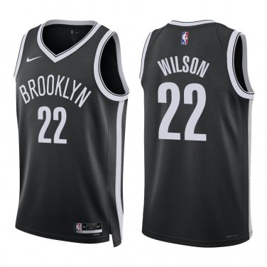 Nets #22 Jalen Wilson Black Swingman Jersey