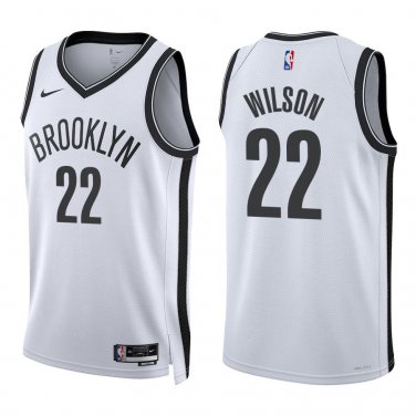 Nets #22 Jalen Wilson White Swingman Jersey