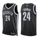 Nets #24 Cam Thomas Black Swingman Jersey