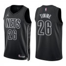 Nets #26 Drew Timme Black Statement Swingman Jersey