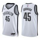 Nets #45 Keon Johnson White Swingman Jersey