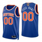 New York Knicks #00 Custom Name And Number Blue Jersey-