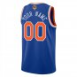 New York Knicks #00 Custom Name And Number Blue Swingman Jersey