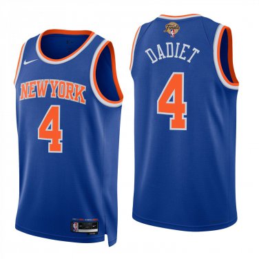 New York Knicks #4 Pacome Dadiet Blue Jersey-