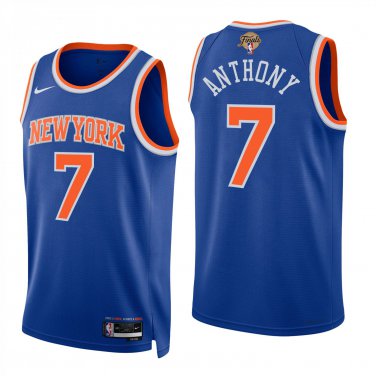 New York Knicks #7 Carmelo Anthony Blue Jersey-