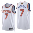New York Knicks #7 Carmelo Anthony White Jersey-
