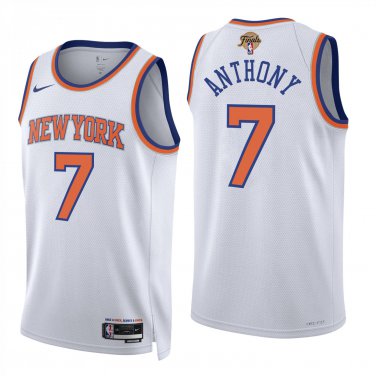 New York Knicks #7 Carmelo Anthony White Jersey-