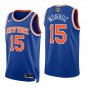 New York Knicks #15 Earl Monroe Blue Jersey-