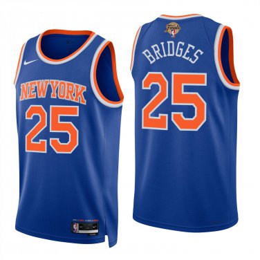 New York Knicks #25 Mikal Bridges Blue Jersey-