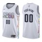Nuggets #00 Custom Name And Number White City Swingman Jersey