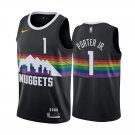 Nuggets #1 Michael Porter Jr. Black Rainbow Swingman Jersey
