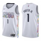 Nuggets #1 Michael Porter Jr. White City Swingman Jersey