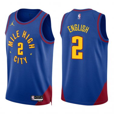 Nuggets #2 Alex English Royal Blue Swingman Jersey