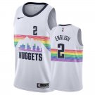 Nuggets #2 Alex English White Rainbow Swingman Jersey