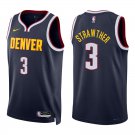 Nuggets #3 Julian Strawther Navy Swingman Jersey