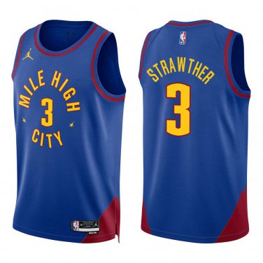 Nuggets #3 Julian Strawther Royal Blue Swingman Jersey