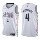 Nuggets #4 Russell Westbrook White City Swingman Jersey