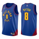 Nuggets #8 Peyton Watson Royal Blue Swingman Jersey
