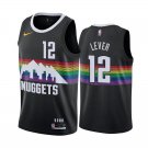 Nuggets #12 Fat Lever Black Rainbow Swingman Jersey