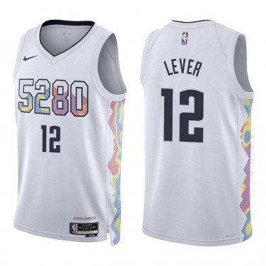 Nuggets #12 Fat Lever White City Swingman Jersey